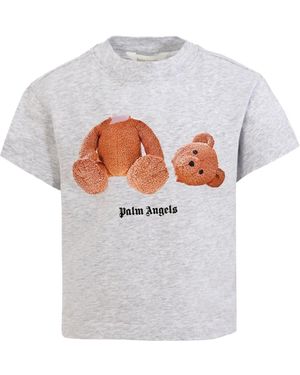 Palm Angels Teddy-Print T-Shirt - White