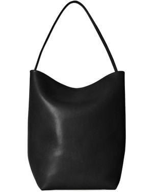The Row Park Slouchy Leather Tote Bag - Black