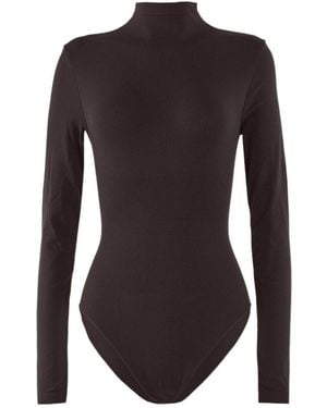 Wolford Skin Contour High-Neck Bodysuit - Black