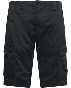 C.P. Company Sateen Stretch Cargo Shorts - Grey