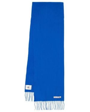 Acne Studios Skinny Wool Scarf - Blue
