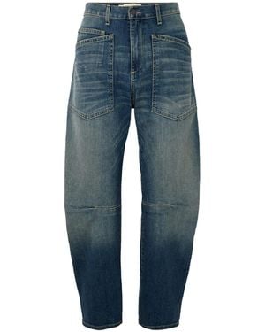 Nili Lotan Shon Five-Pocket Denim Trousers - Blue