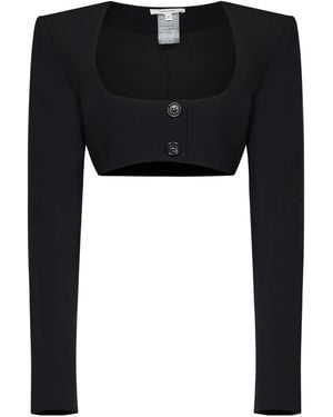 Nensi Dojaka Cleo Bolero Crop Blazer - Black