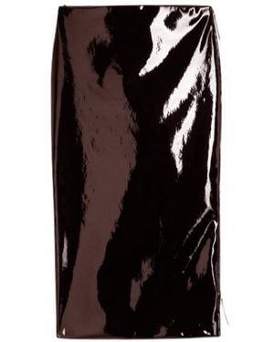 Frankie Shop Samantha Patent Skirt - Black