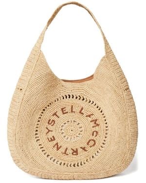 Stella McCartney Logo Slouchy Medium Tote Bag - Natural