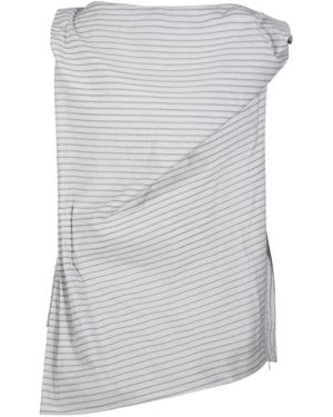 Rohe Draped Stripe Top - Gray