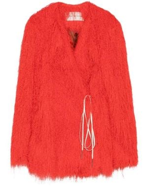 Dries Van Noten Fuzzy Casual Jacket - Red