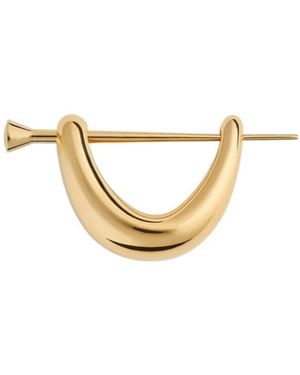 Bottega Veneta Ellipse Hair Clip - Metallic