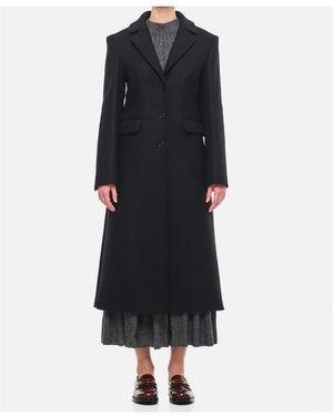 Loulou de Saison Long-Sleeved Button-Down Coat - Blue