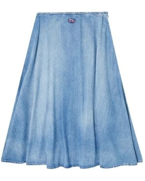 DIESEL De-Annie-S3 Fluid Denim Skirt - Blue