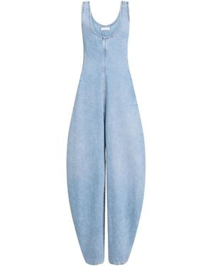 Alaïa Alaa Round Denim Jumpsuit - Blue