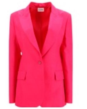 P.A.R.O.S.H. Peak-Lapels Single-Breasted Blazer - Pink