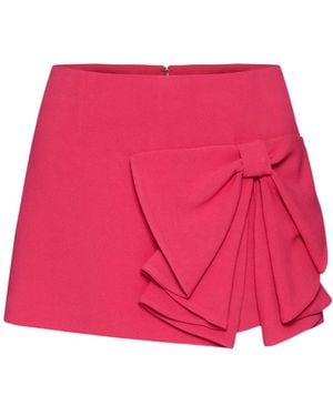 RED Valentino Bow Detailed Mid-Rise Skorts - Red