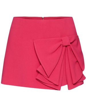 RED Valentino Bow Detailed Mid-Rise Skorts - Red