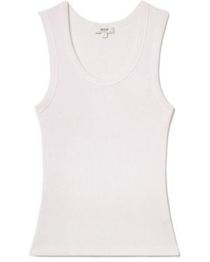 Agolde Poppy Sleeveless Ribbed Tank Top - White