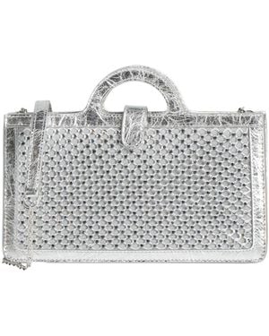 Marni Compact Metallic Shoulder Bag - Gray