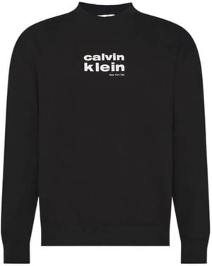 Calvin Klein Logo Crewneck Sweatshirt - Black