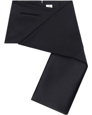 Courreges Courrèges Folded Satin Mini Skirt - Black