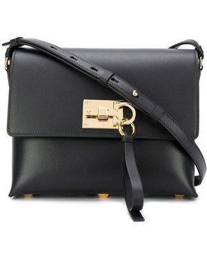 Ferragamo Vara Turn-On Cross-Body Bag - Black