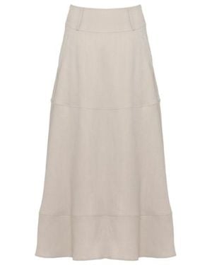Antonelli Joel Flared Maxi Skirt - White