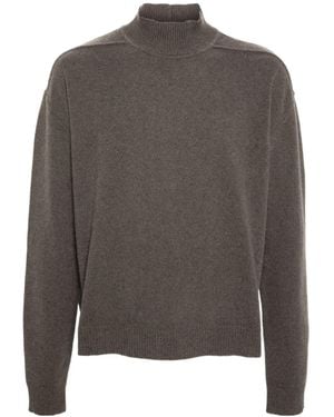 Rick Owens High-Neck Brushed Jumper - Grey