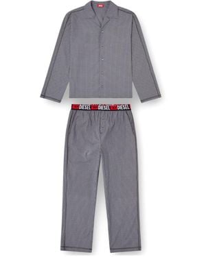 DIESEL Set-Paul-D-Core Checked Pyjama Set - Grey
