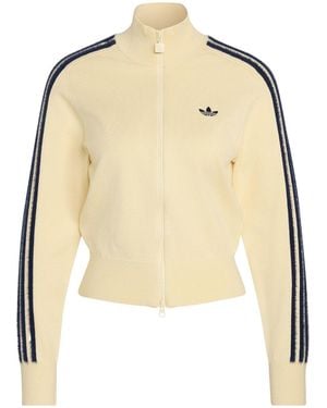 adidas Originals Knit Zip-Up Track Jacket - Natural
