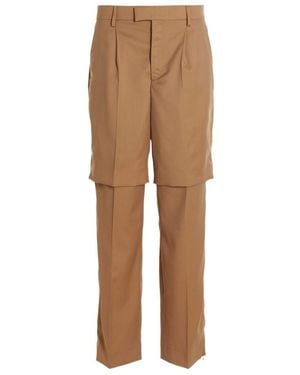 VTMNTS Pleated Casual Pants - Natural