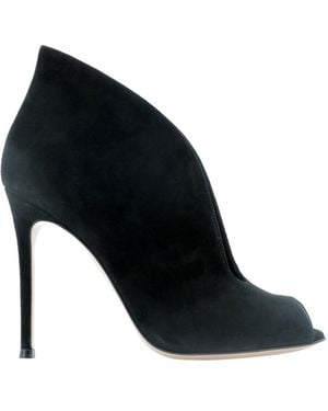 Gianvito Rossi Logo Open-Toed High Heels - Black
