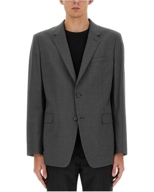 Theory Single Breasted Straight Hem Jacket - Grey