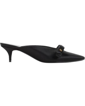 Balenciaga Nano Bow Mules - Black