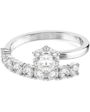 Swarovski Crystal-Embellished Wrap Ring - White
