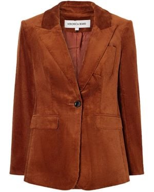 Veronica Beard Livvy Dickey Cotton-Blend Corduroy Blazer - Brown