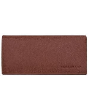 Longchamp Continental Leather Wallet - Brown