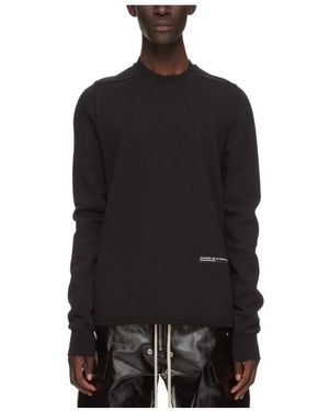 Rick Owens Logo-Patch Cotton Sweatshirt - Black
