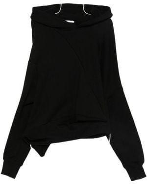 Junya Watanabe Asymmetric-Design Hoodie - Black