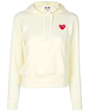 COMME DES GARÇONS PLAY Heart-Motif Hoodie - White