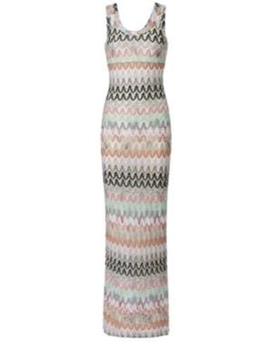 Missoni Sequin-Knit Metallic Gown - White
