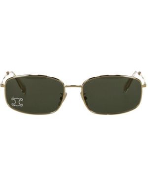Celine Triomphe Rhinestone 02 Sunglasses - Green