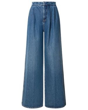 Alberta Ferretti Wide Leg Denim Jeans - Blue