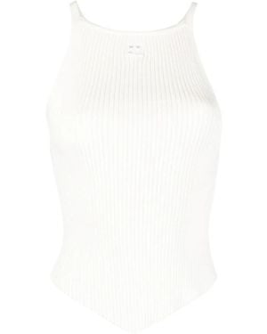 Courreges Courrèges Rib-Knit Pointy Tank Top - White