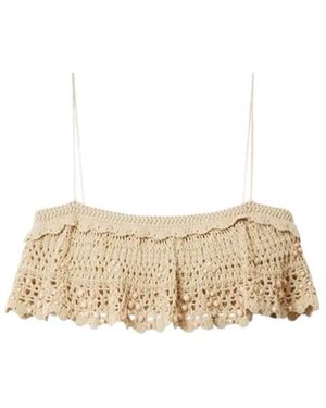 Isabel Marant Oraviel Embellished Crochet Tank Top - Natural