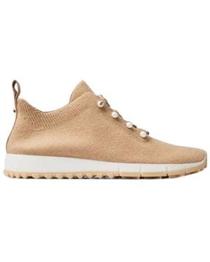 Jimmy Choo Veles Pearl Lace-Up Trainers - Natural