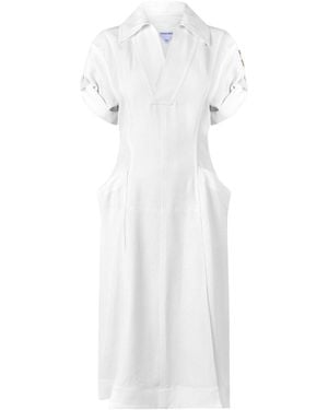 Bottega Veneta Simple Shirt Dress - White