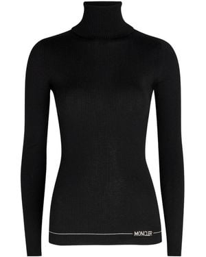 Moncler Slim-Fit Turtle-Neck Sweater - Black