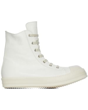 Rick Owens Lace-Up Ankle Boots - Natural