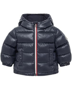 Moncler New Aubert Hooded Down Jacket - Blue