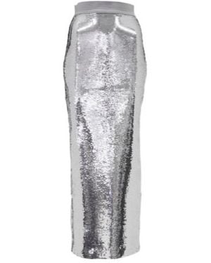 Alex Perry Denton Sequin-Embellished Maxi Skirt - Gray