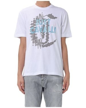 Just Cavalli Logo Print T-Shirt - Blue