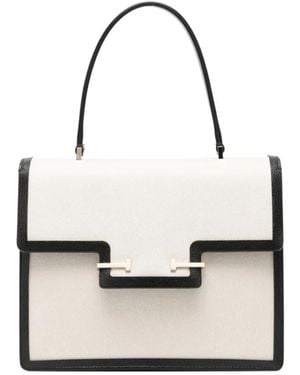 Tom Ford Small Aube Contrast-Trim Tote Bag - White